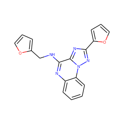 c1coc(CNc2nc3ccccc3n3nc(-c4ccco4)nc23)c1 ZINC000029124502