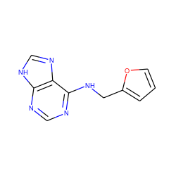 c1coc(CNc2ncnc3[nH]cnc23)c1 ZINC000000001601