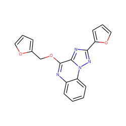 c1coc(COc2nc3ccccc3n3nc(-c4ccco4)nc23)c1 ZINC000029123979