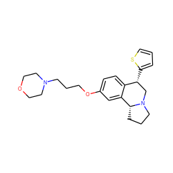 c1csc([C@@H]2CN3CCC[C@@H]3c3cc(OCCCN4CCOCC4)ccc32)c1 ZINC000028903505