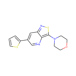 c1csc(-c2cnc3c(N4CCOCC4)snc3c2)c1 ZINC000223260484