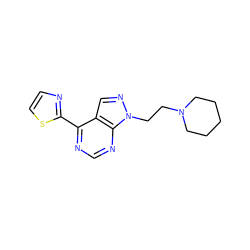 c1csc(-c2ncnc3c2cnn3CCN2CCCCC2)n1 ZINC000207181579