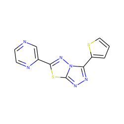 c1csc(-c2nnc3sc(-c4cnccn4)nn23)c1 ZINC000004511882