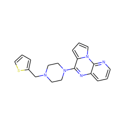 c1csc(CN2CCN(c3nc4cccnc4n4cccc34)CC2)c1 ZINC000013801521