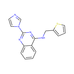 c1csc(CNc2nc(-n3ccnc3)nc3ccccc23)c1 ZINC000013743199