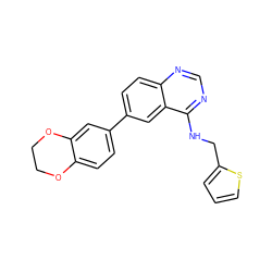 c1csc(CNc2ncnc3ccc(-c4ccc5c(c4)OCCO5)cc23)c1 ZINC000036380612