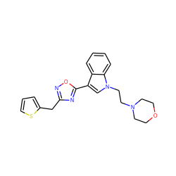 c1csc(Cc2noc(-c3cn(CCN4CCOCC4)c4ccccc34)n2)c1 ZINC000040955625