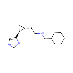 c1nc([C@H]2C[C@@H]2CCNCC2CCCCC2)c[nH]1 ZINC000035033831