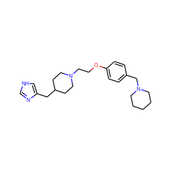 c1nc(CC2CCN(CCOc3ccc(CN4CCCCC4)cc3)CC2)c[nH]1 ZINC000028570800