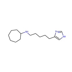 c1nc(CCCCCNC2CCCCCC2)c[nH]1 ZINC000013685902