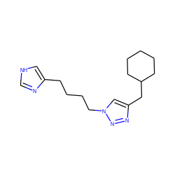 c1nc(CCCCn2cc(CC3CCCCC3)nn2)c[nH]1 ZINC000066124320