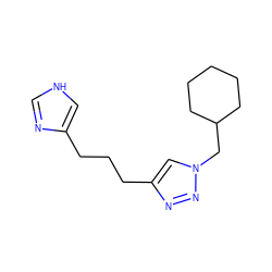 c1nc(CCCc2cn(CC3CCCCC3)nn2)c[nH]1 ZINC000066114471