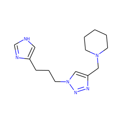 c1nc(CCCn2cc(CN3CCCCC3)nn2)c[nH]1 ZINC000066112620