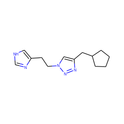 c1nc(CCn2cc(CC3CCCC3)nn2)c[nH]1 ZINC000066103663