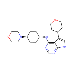 c1nc(N[C@H]2CC[C@H](N3CCOCC3)CC2)c2c(C3CCOCC3)c[nH]c2n1 ZINC001772572705