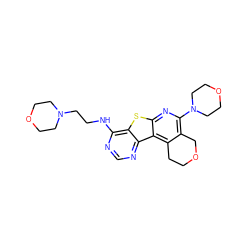 c1nc(NCCN2CCOCC2)c2sc3nc(N4CCOCC4)c4c(c3c2n1)CCOC4 ZINC000035850118