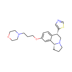 c1ncc([C@@H]2CN3CCC[C@@H]3c3cc(OCCCN4CCOCC4)ccc32)s1 ZINC000028903545