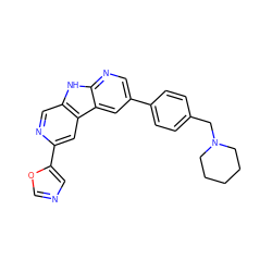 c1ncc(-c2cc3c(cn2)[nH]c2ncc(-c4ccc(CN5CCCCC5)cc4)cc23)o1 ZINC000200103372