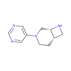 c1ncc(N2CC[C@H]3CN[C@H]3C2)cn1 ZINC000035080271